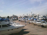 マリーナ水門からは沢山のボートが見れます